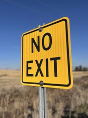 English-language sign indicating 