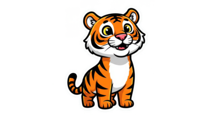 Playful tiger cub smiles brightly