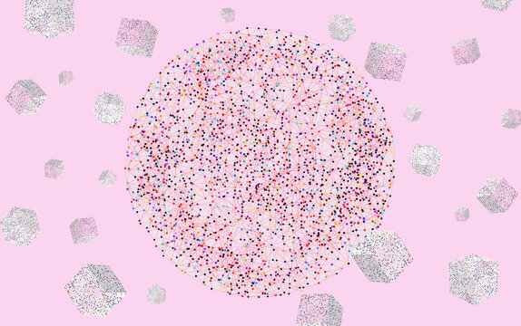 Intricate network in round global shape