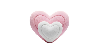Stacked hearts, soft texture, isolated on transparent background