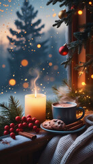 christmas tree and candles