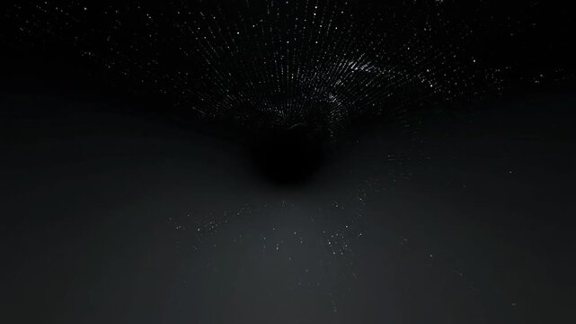 Seamless looping dark black gradient fading into an infinite deep digital void signifying emptiness and unknown future texture, shadow, background