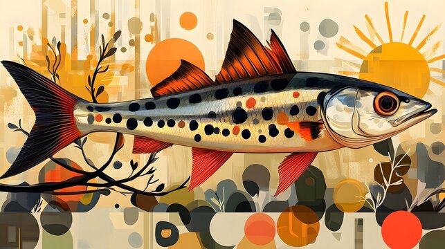 Stylized illustration of a woman with flowing hair and glowing neon branches.