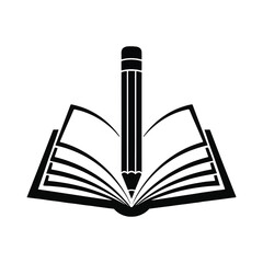 Open Book with Pencil