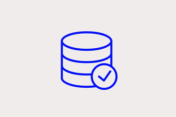 working database illustration in line style design. Vector illustration.