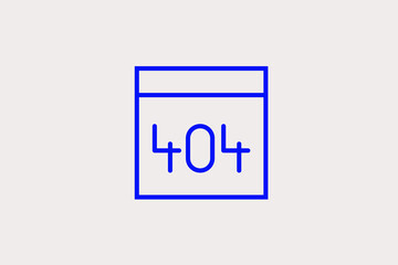 error 404 illustration in line style design. Vector illustration.