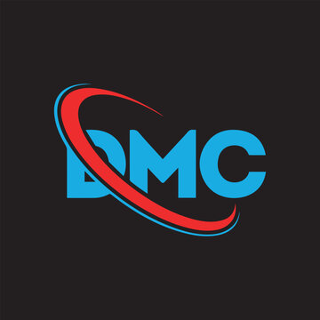 DMC low poly letter logo vector design. DMC lower poly logo design. Low poly logo.