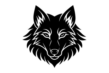 Wolf Head Howling Silhouette Vector, Wolf Head icon black symbol
