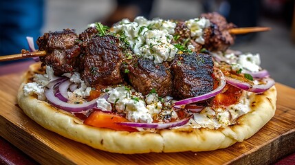 Gourmet grilled lamb chops with rosemary and herbs on a delicious dinner plate