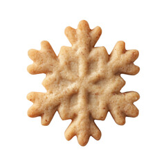 Snowflake Cookie Isolated – Light Shortbread Winter Holiday Biscuit