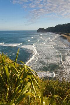 Beach Fall nobody landscape Piha, New Zealand 