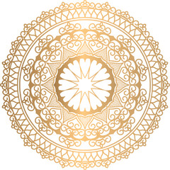 Elegant Gold Mandala Design With Circular Pattern On Teal Background For Art, Decor, And Meditation