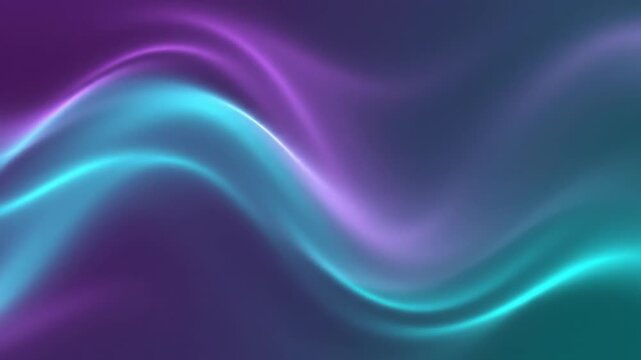 Seamlessly looping abstract background featuring smooth gradient transitions of shifting purple and teal color fields with varying opacity levels flow, soft, vibrant