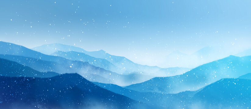 ice blue gradient banner winter concept background