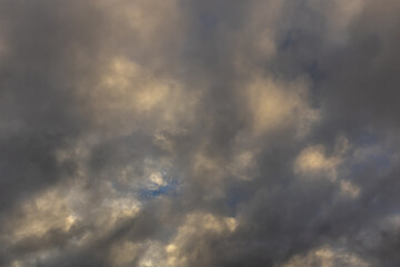 Morning clouds with soft warm light