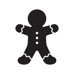 Standing Gingerbread Man Holiday Cookie Vector