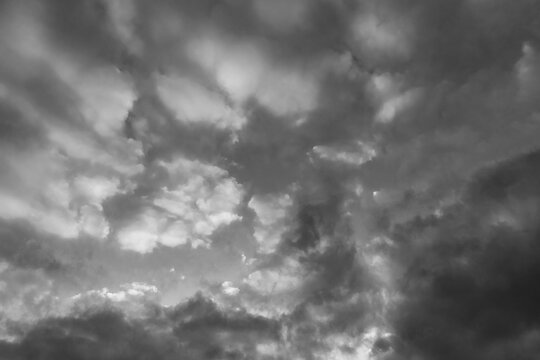 Dramatic clouds in monochrome