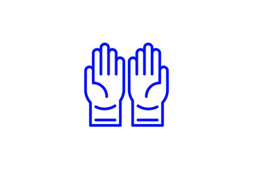 Isolated   working gloves illustration in line style design. Vector illustration.