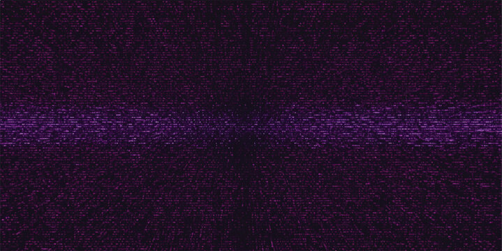 Narrow-Band Signal Spectrogram: Centralized Purple Frequency Stripe on a Dark, Textured Noise Background