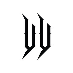 VV monogram logo design letter text name symbol monochrome logotype alphabet character simple logo