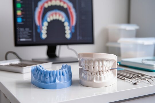 Impressions or 3D models of teeth that are used for treatment planning