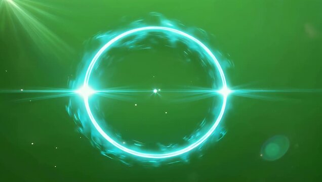 Dynamic 4K animation featuring a distinct glowing light arc moving smoothly across a green screen background making it ideal for easily adding dynamic glowing effects and motion to various video