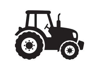 Obraz premium Tractor icon, Tractor silhouette vector