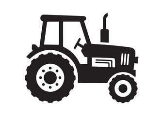 Obraz premium Tractor icon, Tractor silhouette vector