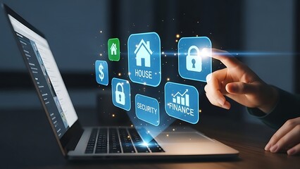 Online Security and Finance Management on Laptop