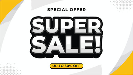 Super sale special offer up to 30% off on, perfect for advertising campaigns and promotional materials to attract customers