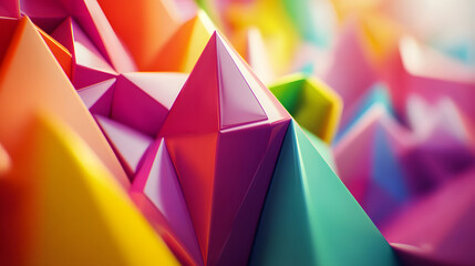 Vibrant geometric design with playful colors creates a modern, eye catching backdrop for creative projects and abstract art, perfect for digital design