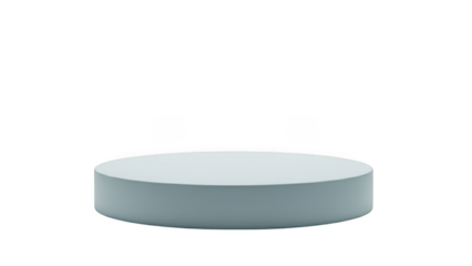 White round platform isolated on transparent background