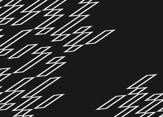 Abstract background with geometric line and checkered flag pattern and with some copy space area