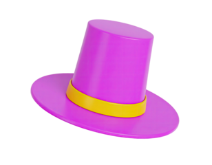 Colorful carnival magic hat featuring festive style and playful decorative flair for celebration themes and party visuals isolated on white background