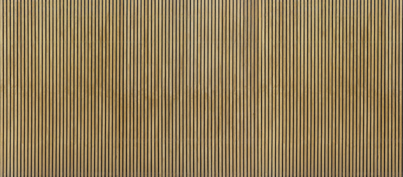 Wood slats, timber battens wall pattern surface texture.