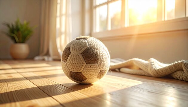 毛糸で編まれたサッカーボールの静物写真キャラメル背景と柔らかな自然光の秋ムード
手編みウールのサッカーボール暖色キャラメル背景のネガティブスペース構図
コージー秋スポーツ背景編み毛糸サッカーボール静物と柔らかい左光
秋のブランド背景毛糸のサッカーボールとキャラメル色マット背景のミニマル構図