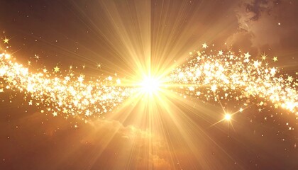 Bright Cosmic Explosion of Light and Sparkling Particles.