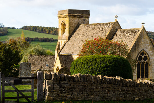 A historic village church in the countryside