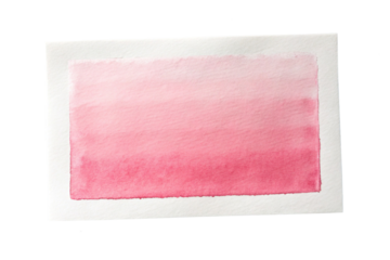 Pink watercolor gradient square isolated on transparent background