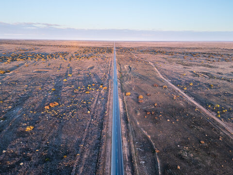 The 90 Mile Straight. The Nullarbor Plain. Western Australia.
