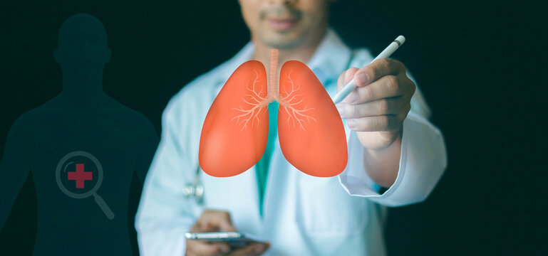 Respiratory health concept. human lungs, tuberculosis awareness, no-tobacco campaigns, lung cancer, pneumonia, pulmonary hypertension, air pollution risks. banner background