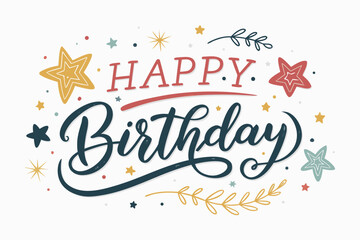 birthday banner. frame hand drawn cartoon watercolor balloons symbols of birthday party. design holiday greeting card and invitation of birthday and holidays background