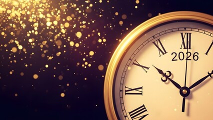 2026 countdown golden clock