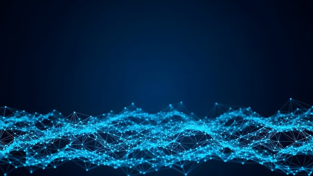 Blue digital wave background