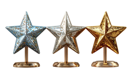  Christmas Tree Toppers Star Set PNG