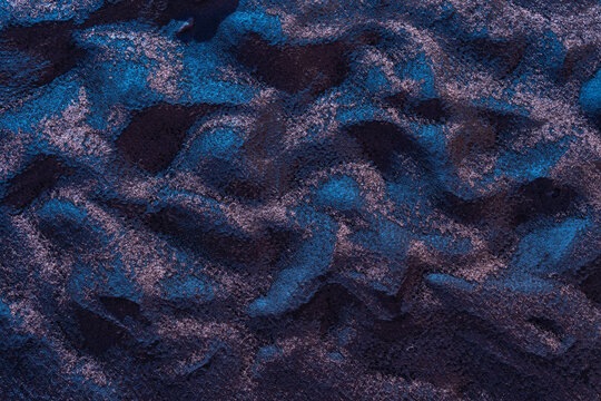 Blue Volcanic Sand Patterns