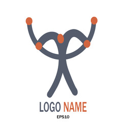 Healthy Living People Logo Template stock illustration