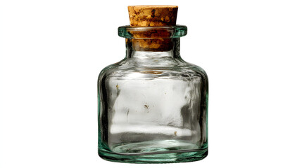 Vintage Glass Bottle with Cork Stopper