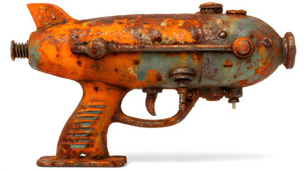 Retro rusty space ray gun