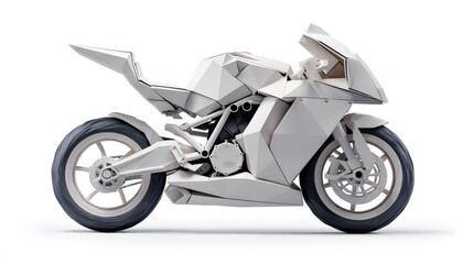 Futuristic White Motorcycle Concept